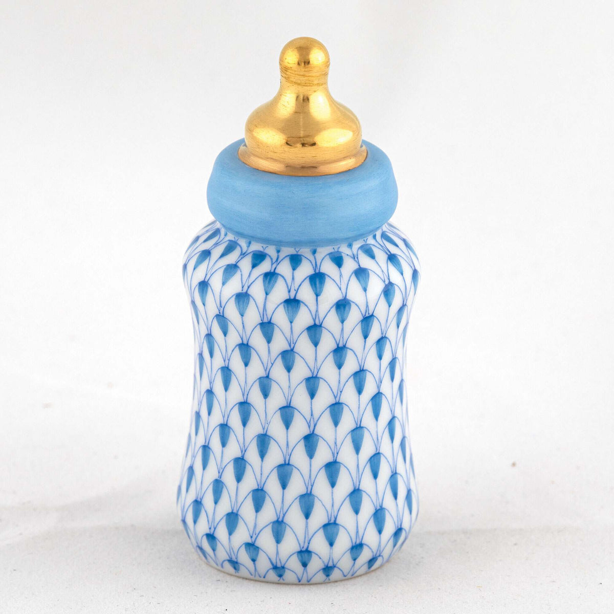 Herend Baby Bottle Figurine – Blue, alternate view
