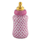 Baby Bottle Figurine in hand-painted Raspberry porcelain by Herend of Hungary