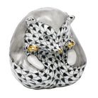 Herend Baby Hedgehog Figurine porcelain figurine painted in the Black fishnet pattern