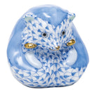 Blue fishnet Baby Hedgehog Figurine figurine, hand-painted Herend porcelain with 24k gold accents