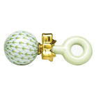 Baby Rattle Figurine in hand-painted Key Lime porcelain by Herend of Hungary