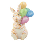 Herend Balloon Bunny Figurine porcelain figurine painted in the Butterscotch fishnet pattern