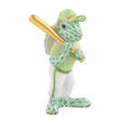 Key Lime fishnet Baseball Bunny Figurine figurine, hand-painted Herend porcelain with 24k gold accents