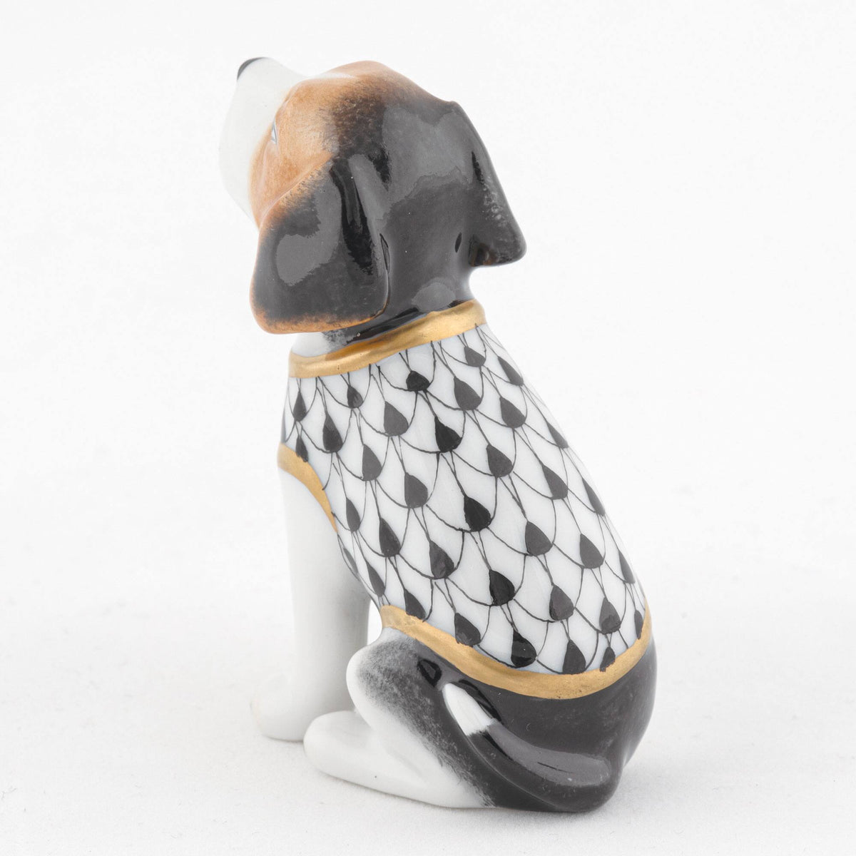 Herend Beagle Puppy Figurine – Black, alternate view