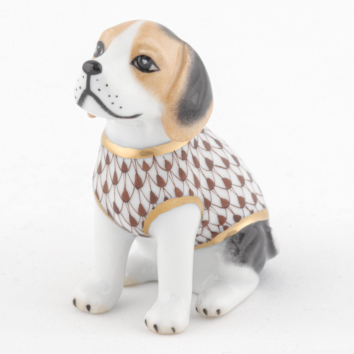 Herend Beagle Puppy Figurine – Chocolate, alternate view