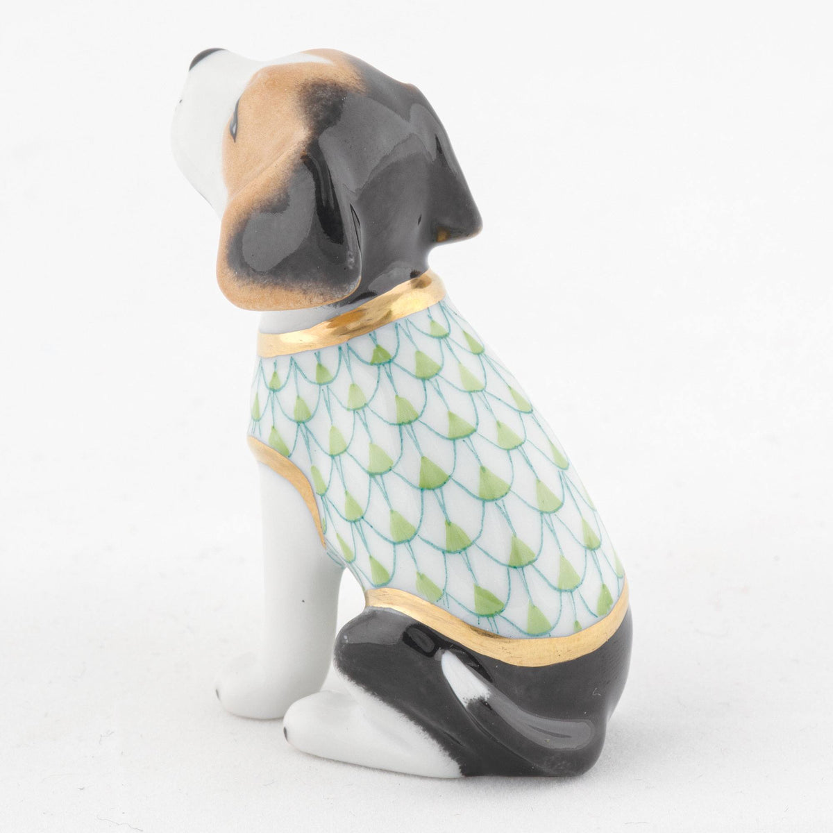 Herend Beagle Puppy Figurine – Key Lime, alternate view