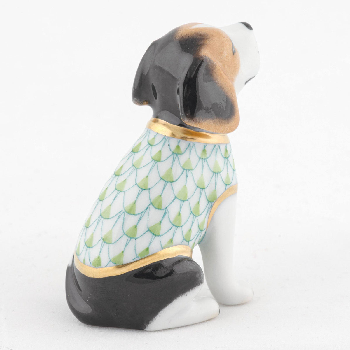 Herend Beagle Puppy Figurine – Key Lime, alternate view