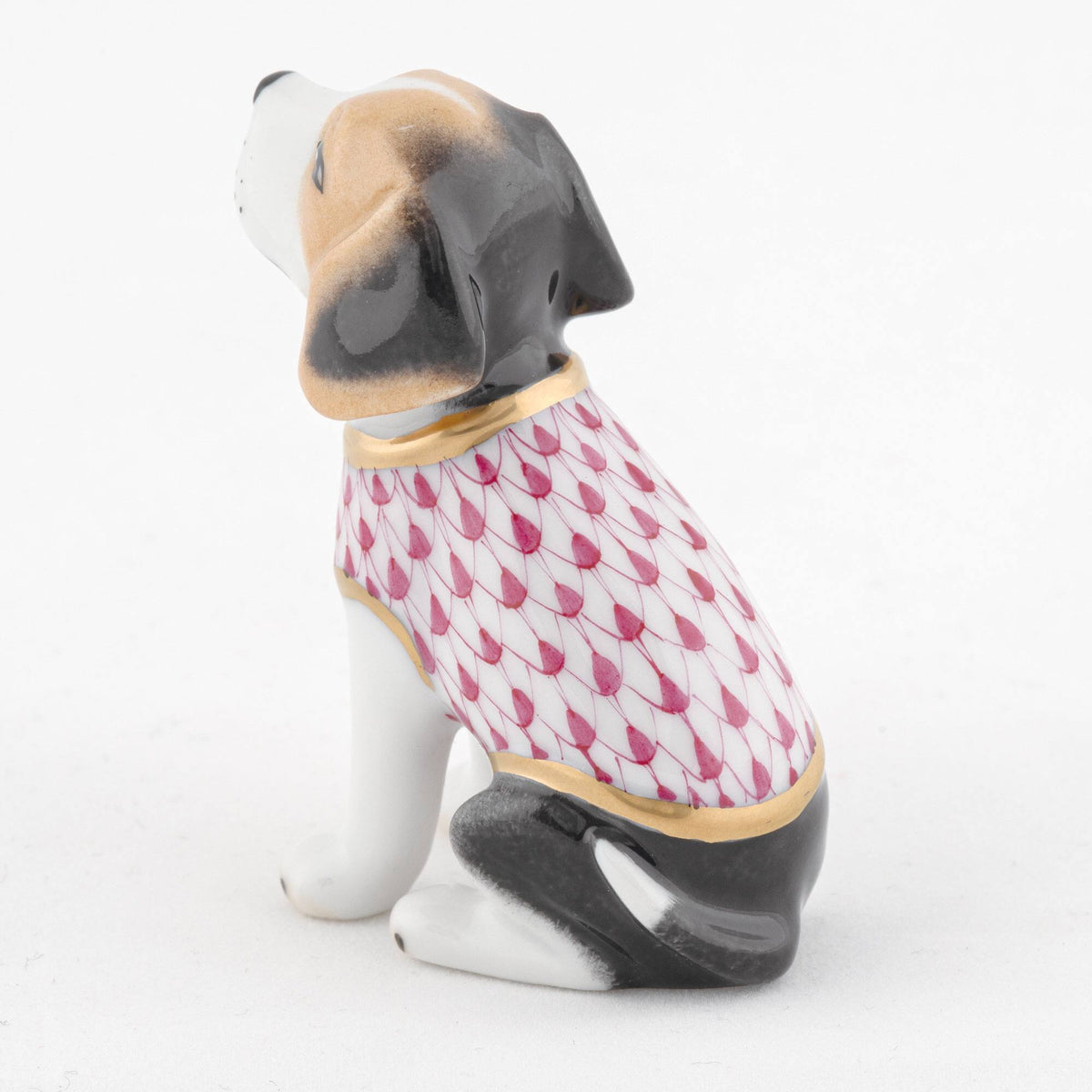 Herend Beagle Puppy Figurine – Raspberry, alternate view