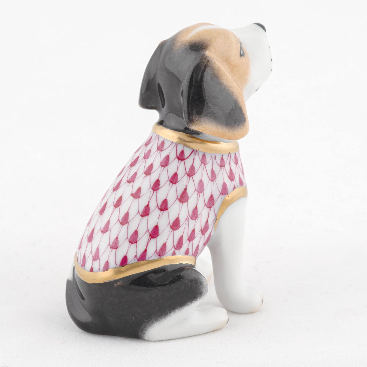 Herend Beagle Puppy Figurine – Raspberry, alternate view