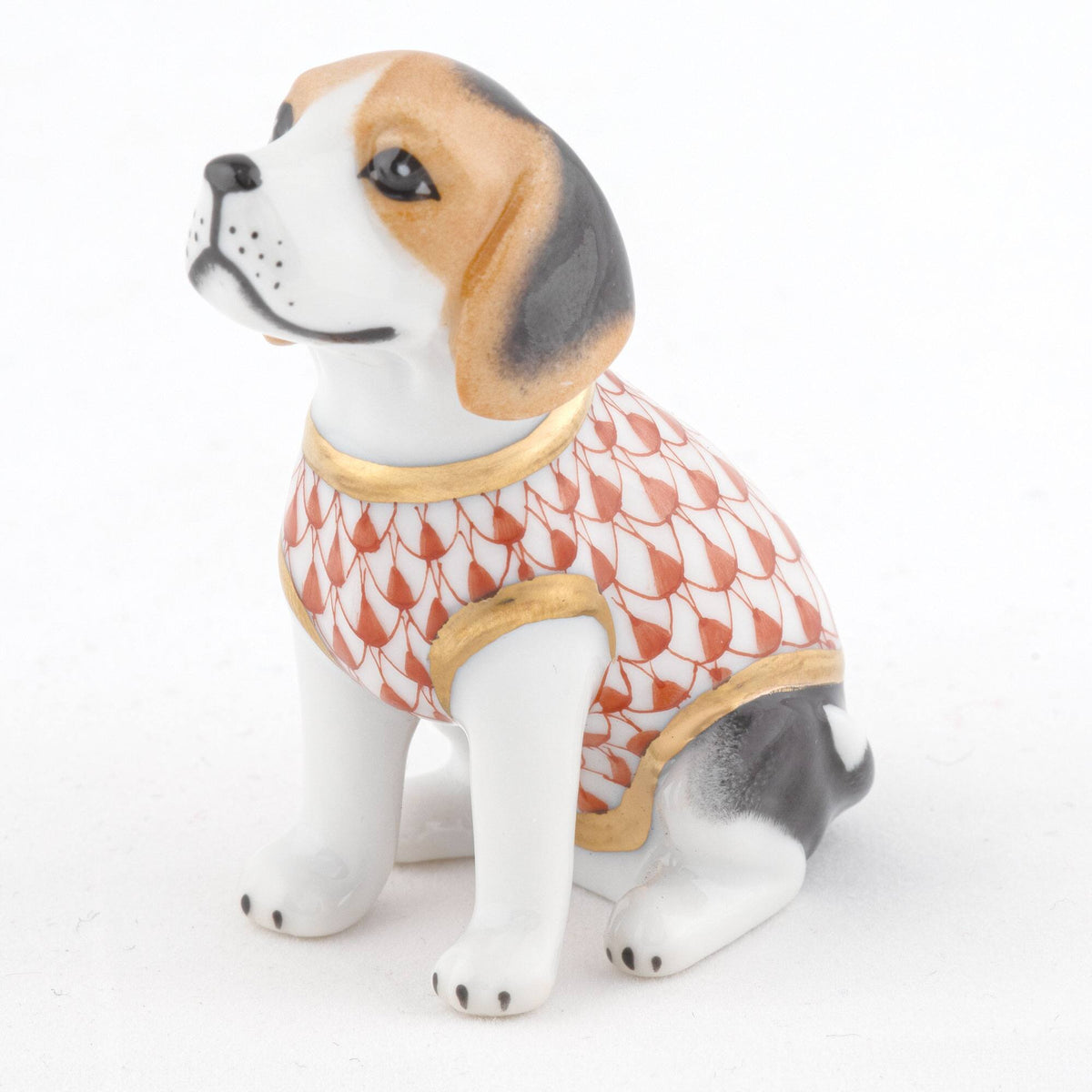 Herend Beagle Puppy Figurine – Rust, alternate view