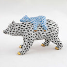 Herend Bear and Baby Figurine – Black-Blue, alternate view