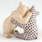 Herend Bear Hug Figurine – Butterscotch-Chocolate, alternate view