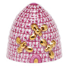 Beehive Figurine in hand-painted Raspberry porcelain by Herend of Hungary
