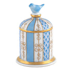 Bird Cage Figurine in hand-painted Blue porcelain by Herend of Hungary