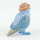 Herend Bird with Hat Figurine – Blue, alternate view