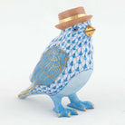 Herend Bird with Hat Figurine – Blue, alternate view