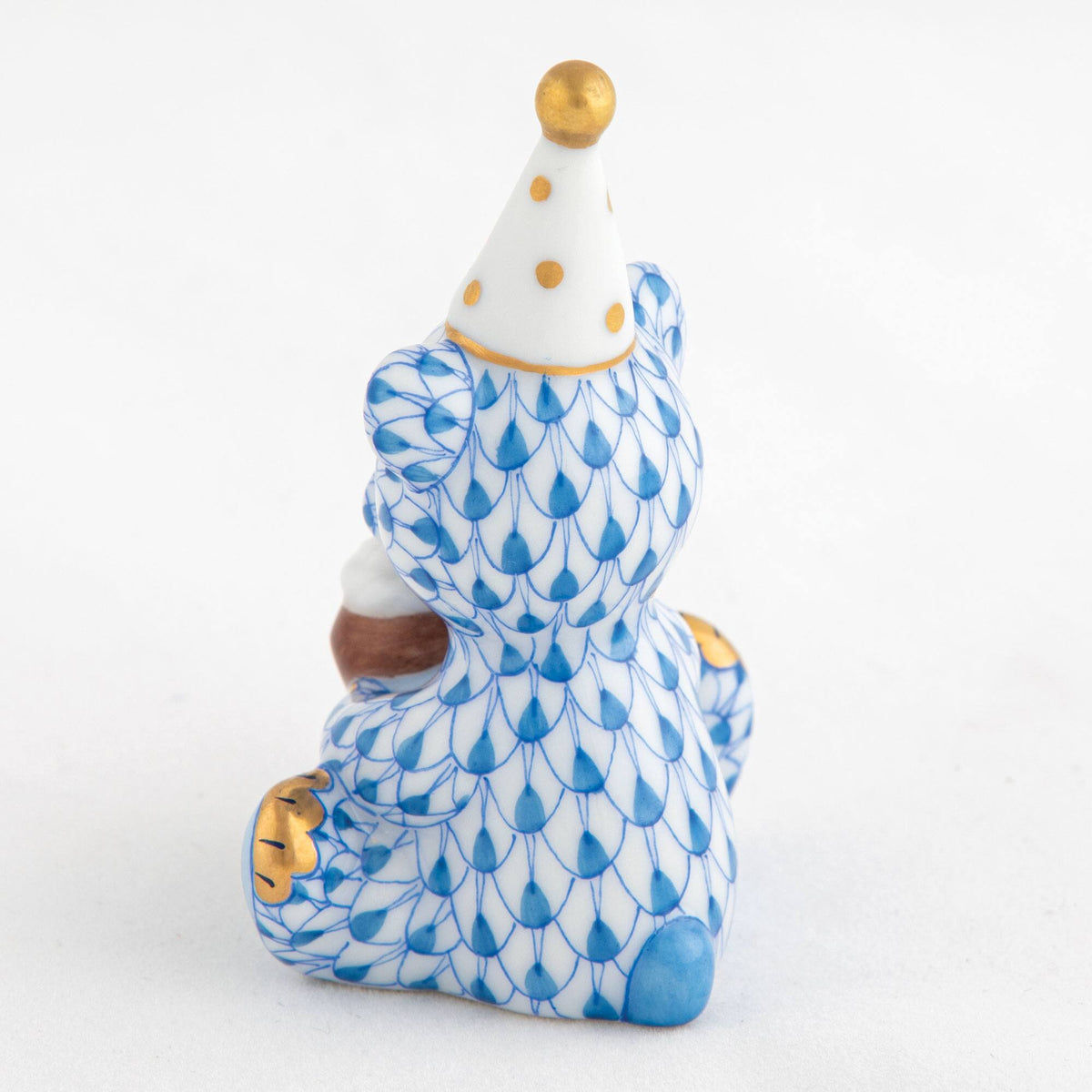 Herend Birthday Bear Figurine – Blue, alternate view
