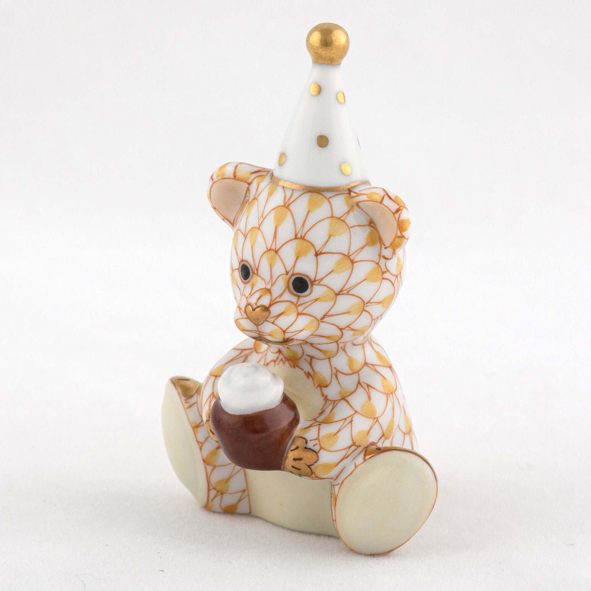 Herend Birthday Bear Figurine – Butterscotch, alternate view
