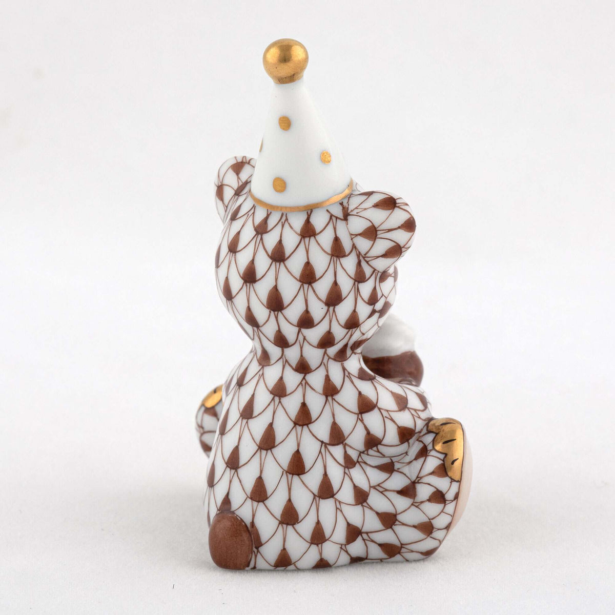 Herend Birthday Bear Figurine – Chocolate, alternate view