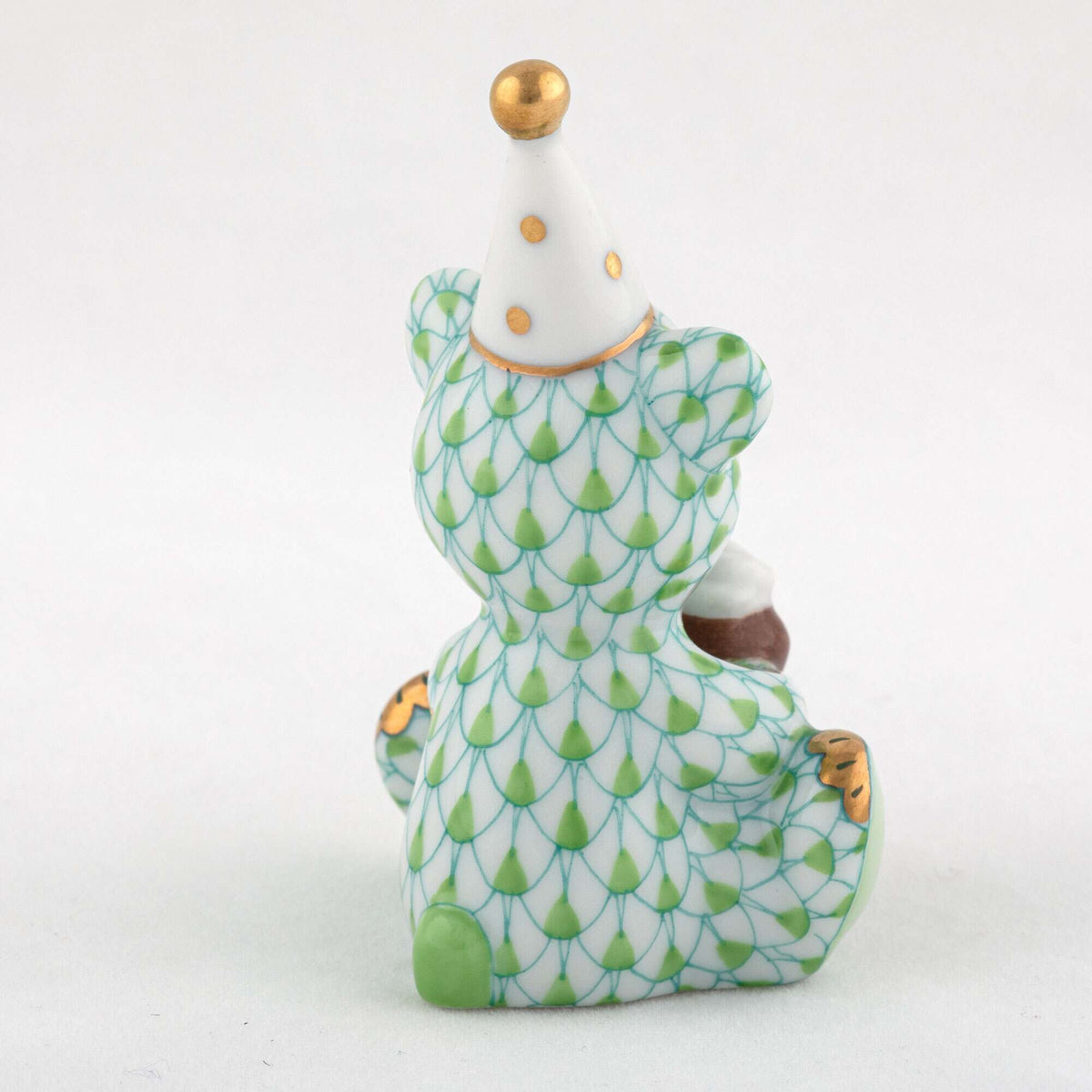 Herend Birthday Bear Figurine – Key Lime, alternate view