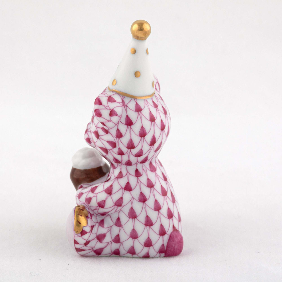Herend Birthday Bear Figurine – Raspberry, alternate view