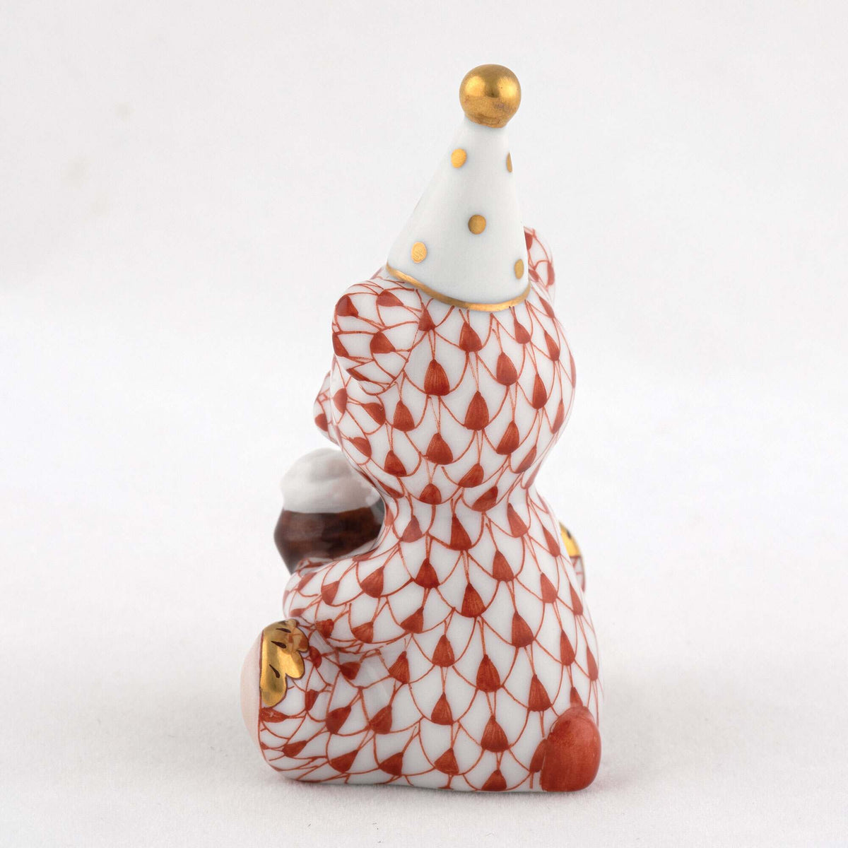 Herend Birthday Bear Figurine – Rust, alternate view