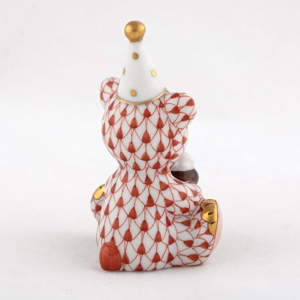 Herend Birthday Bear Figurine – Rust, alternate view