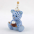 Herend Birthday Bear Figurine – Sapphire, alternate view
