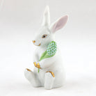 Herend Blossom Bunny Figurine – White-Key Lime, alternate view