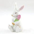 Herend Blossom Bunny Figurine – White-Raspberry, alternate view