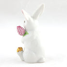 Herend Blossom Bunny Figurine – White-Raspberry, alternate view