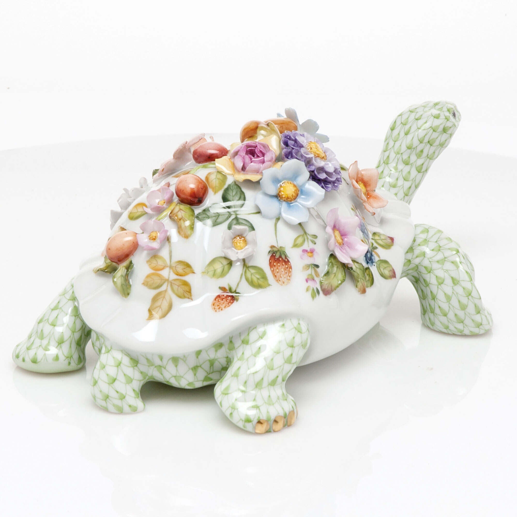 Herend Blossoming Tortoise Figurine — additional view