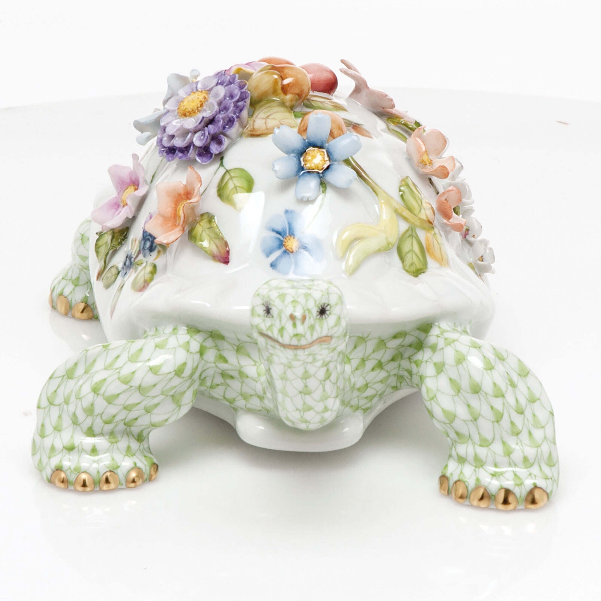 Herend Blossoming Tortoise Figurine — additional view