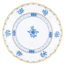 Hand-painted Herend Blue Garden Bread and Butter Plate in fine porcelain, 6in D, on a white background