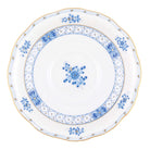Hand-painted Herend Blue Garden Tea Saucer Cup & Saucer Set in fine porcelain, 6in D, on a white background