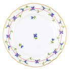Hand-painted Herend Blue Garland Bread and Butter Plate in fine porcelain, 6in D, on a white background