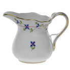 Hand-painted Herend Blue Garland Creamer in fine porcelain, (6 OZ) 3.5in H, on a white background