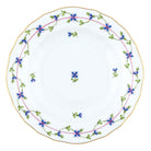 Hand-painted Herend Blue Garland Dessert Plate in fine porcelain, 8.25in D, on a white background