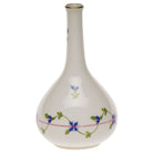Hand-painted Herend Blue Garland Medium Bud Vase in fine porcelain, 5.25in H, on a white background