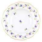 Hand-painted Herend Blue Garland Rim Soup Plate Soup Plates & Rimmed Soup Bowl in fine porcelain, 8in D, on a white background