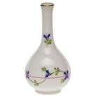 Hand-painted Herend Blue Garland Small Bud Vase in fine porcelain, 3.5in H, on a white background