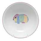 Hand-painted Herend Bowl with Bunny in fine porcelain, 7in D, on a white background