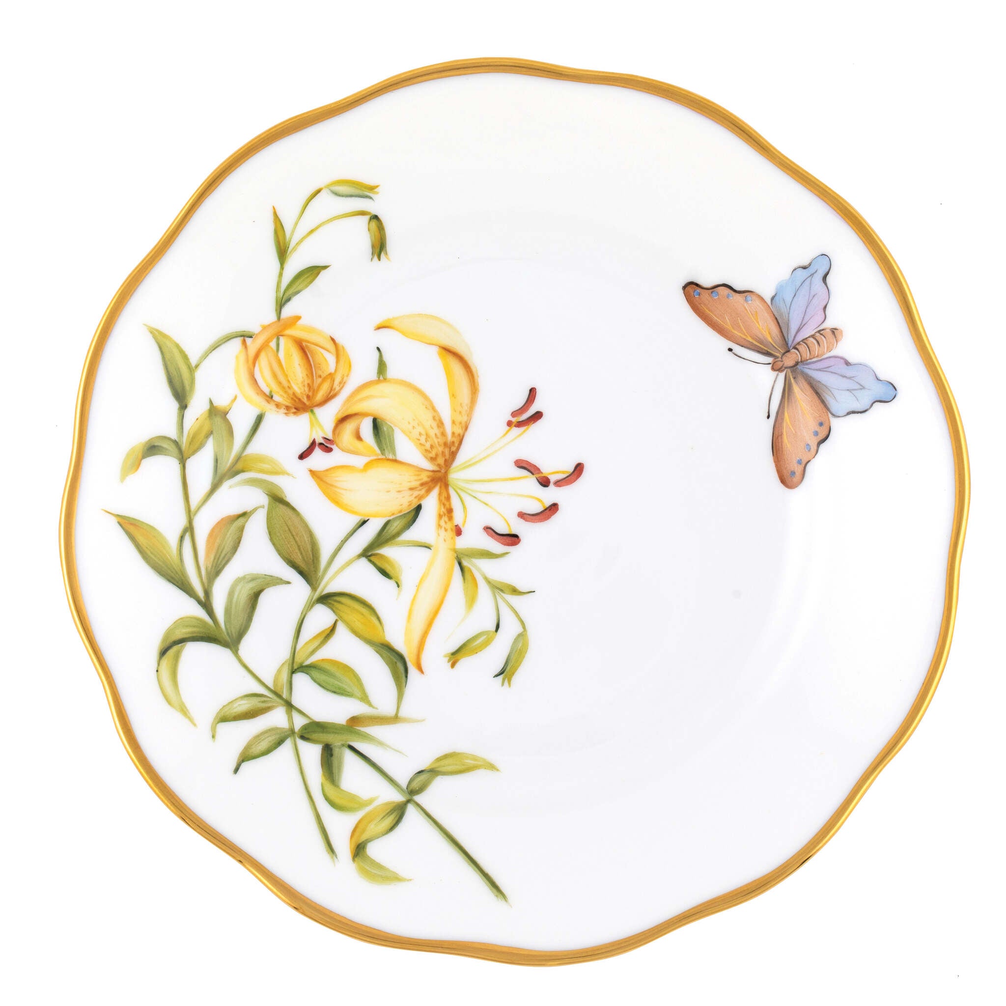 Bread and Butter Plate in hand-painted Multicolor (5) porcelain by Herend of Hungary