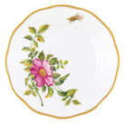Hand-painted Herend Bread and Butter Plate in Multicolor fishnet porcelain on a white background
