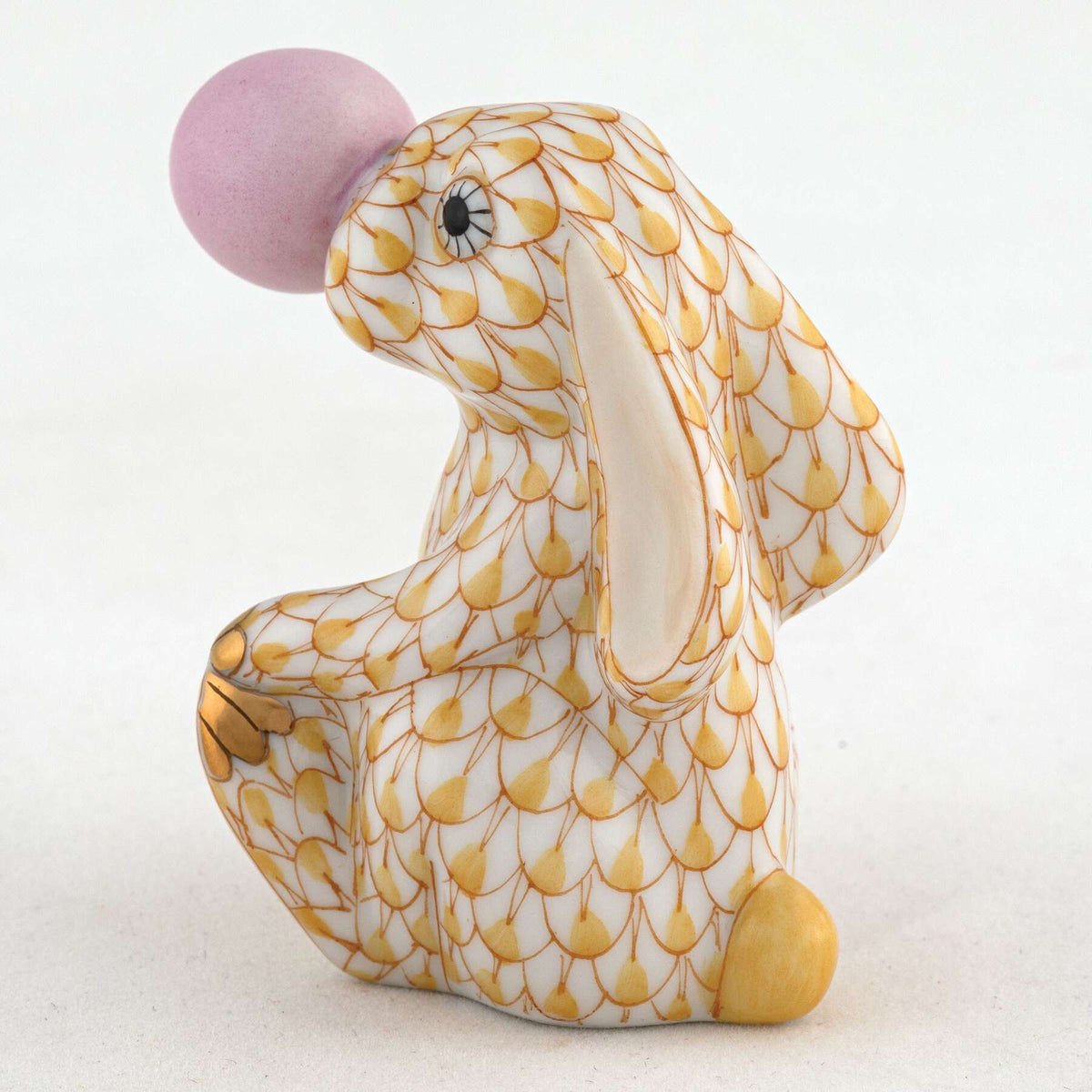 Herend Bubble Gum Bunny Figurine – Butterscotch, alternate view
