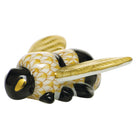 Herend Bumble Bee Figurine porcelain figurine painted in the Butterscotch-Black fishnet pattern