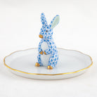 Herend Bunny Ring Holder Garnishment – Blue, alternate view