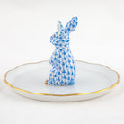 Herend Bunny Ring Holder Garnishment – Blue, alternate view