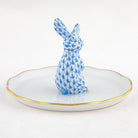 Herend Bunny Ring Holder Garnishment – Blue, alternate view