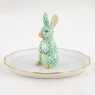 Herend Bunny Ring Holder Garnishment – Key Lime, alternate view